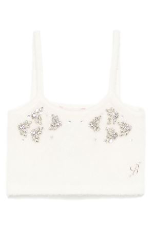 white wool top MISS BLUMARINE KIDS | IF4005MA39P10602